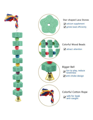 Juguete de Masticar para Aves Oooct - 2 Piezas, Piedra de Calcio