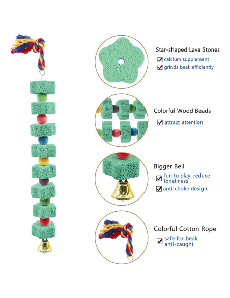 Juguete de Masticar para Aves Oooct - 2 Piezas, Piedra de Calcio