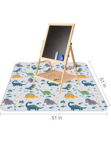 Alfombra Splat Antideslizante CLCROBD 130x130cm Dinosaurio