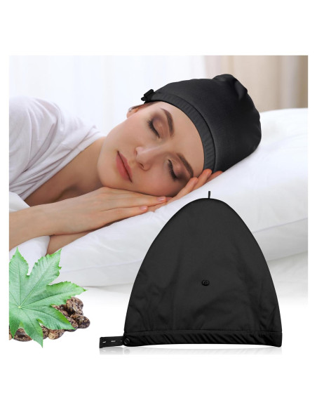 Gorro de Aceite de Ricino ZINGTERRA para Cabello Fino - Negro