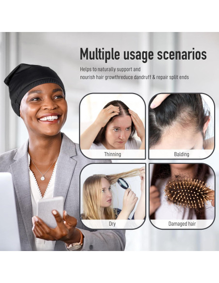 Gorro de Aceite de Ricino ZINGTERRA para Cabello Fino - Negro