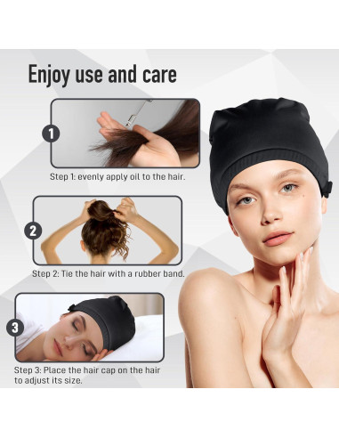 Gorro de Aceite de Ricino ZINGTERRA para Cabello Fino - Negro