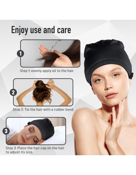 Gorro de Aceite de Ricino ZINGTERRA para Cabello Fino - Negro