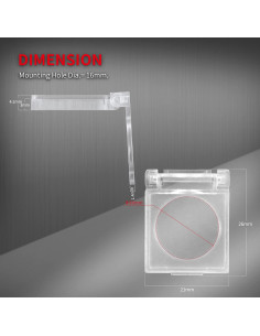Cubierta de Botón de Seguridad DaierTek 16mm a Prueba de Polvo 2