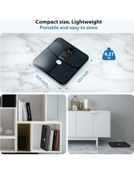 Balanza de Grasa Corporal ABLEGRID A-SCALE-X, Pantalla Grande, 16 Métricas Balanza de Grasa Corporal ABLEGRID A-SCALE-X, Pantalla Grande, 16 Métricas