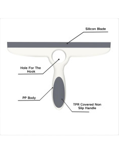 Raspador de Ducha EHOMGUI 25.4 cm - Paquete de 2 Gris 2