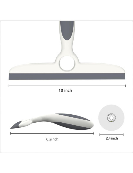 Raspador de Ducha EHOMGUI 25.4 cm - Paquete de 2 Gris Raspador de Ducha EHOMGUI 25.4 cm - Paquete de 2 Gris