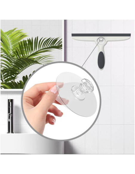 Raspador de Ducha EHOMGUI 25.4 cm - Paquete de 2 Gris Raspador de Ducha EHOMGUI 25.4 cm - Paquete de 2 Gris