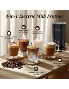 Espumador de Leche DEVINC JY-MF02 4-en-1 300ml Negro 2