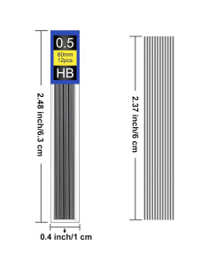 Recargas de Plomo 0.5 mm Morepack - 840 Piezas HB Resistentes 2
