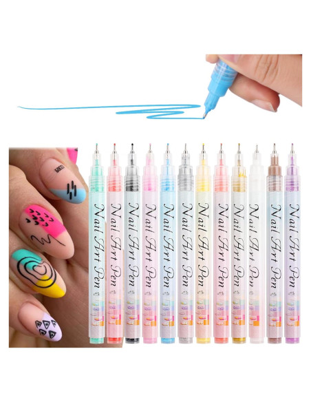 Juego de 12 Bolígrafos para Uñas Foshan Sotong 0.7mm Creativos