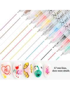 Juego de 12 Bolígrafos para Uñas Foshan Sotong 0.7mm Creativos 2