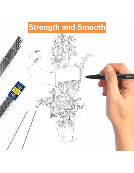 Recargas de Plomo 0.5 mm Morepack - 840 Piezas HB Resistentes