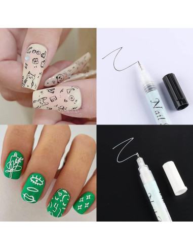 Juego de 12 Bolígrafos para Uñas Foshan Sotong 0.7mm Creativos