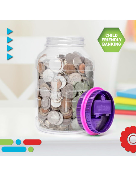 Tarro de Dinero Automático Discovery Kids Rosa 20.32 cm