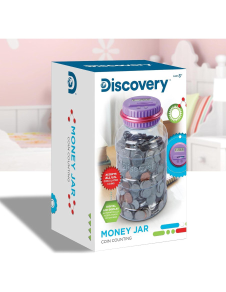 Tarro de Dinero Automático Discovery Kids Rosa 20.32 cm