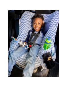 Cubierta de Asiento de Auto Infantil Niko Easy Wash - Chevron Azul - Ajuste Universal 2
