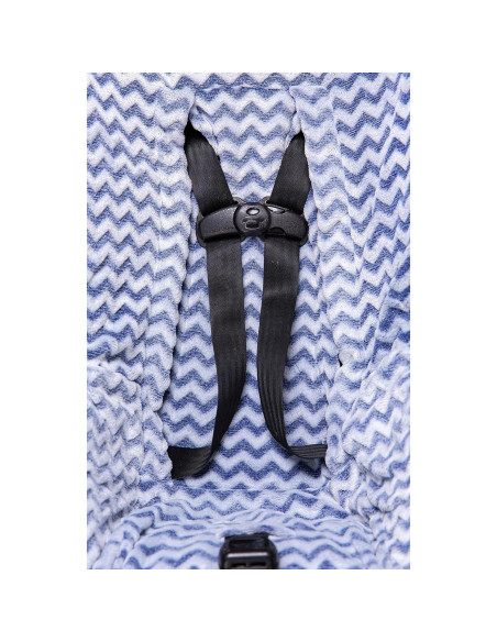 Cubierta de Asiento de Auto Infantil Niko Easy Wash - Chevron Azul - Ajuste Universal