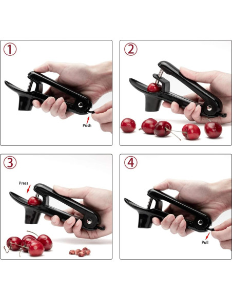 Deshuesador de Cereza Yun River Negro Acero Inoxidable Deshuesador de Cereza Yun River Negro Acero Inoxidable