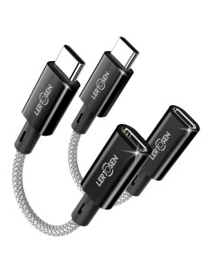 Adaptadores Lightning a USB C LERTOSEN - Paquete de 2, Carga Rápida