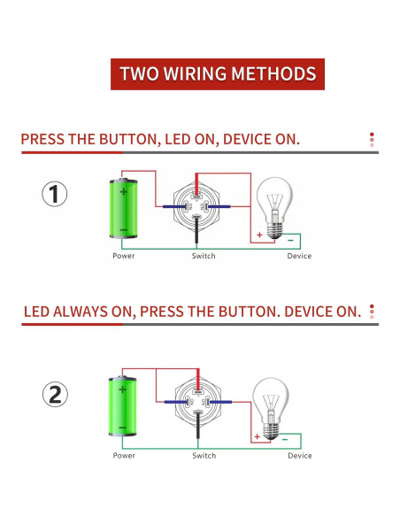 Interruptor de Arranque por Pulsador APIELE 12V LED Azul 19mm