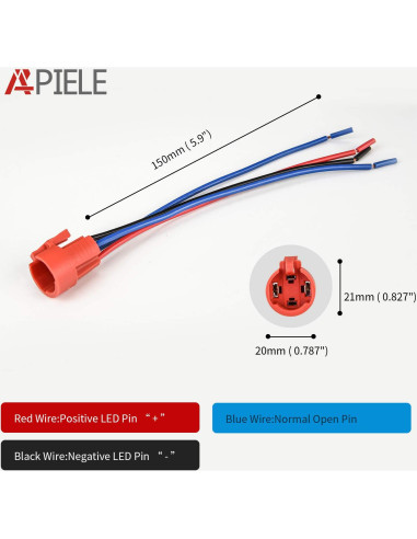 Interruptor de Arranque por Pulsador APIELE 12V LED Azul 19mm