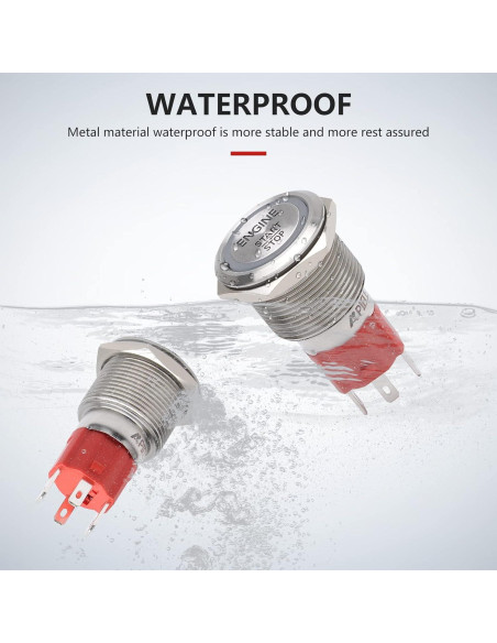 Interruptor de Arranque por Pulsador APIELE 12V LED Azul 19mm