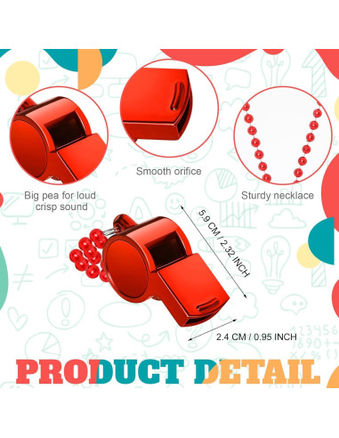 Collar con Silbato LIANGYUNZE - Set de 6 Unidades, Ligero y Duradero