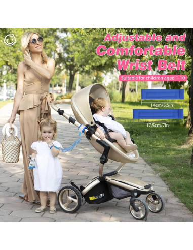 Arnés Antipérdida para Niños Zooawa, Correa Ajustable Azul