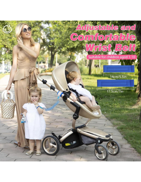 Arnés Antipérdida para Niños Zooawa, Correa Ajustable Azul