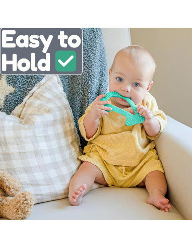 Mordedor de Silicona Delfín Verde Aqua para Bebés 3+ Meses