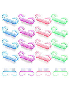 20 Cepillos de Uñas Aeaocvo en 4 Colores - Limpieza Efectiva
