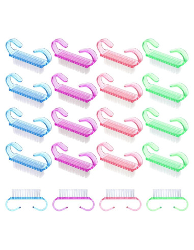 20 Cepillos de Uñas Aeaocvo en 4 Colores - Limpieza Efectiva