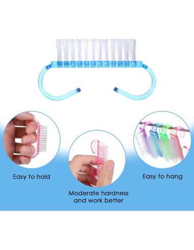 20 Cepillos de Uñas Aeaocvo en 4 Colores - Limpieza Efectiva