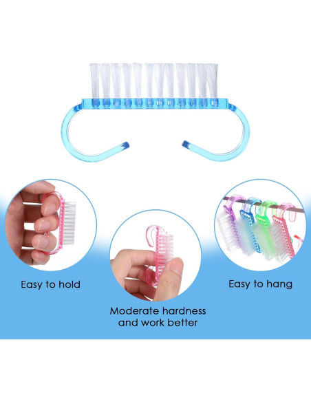 20 Cepillos de Uñas Aeaocvo en 4 Colores - Limpieza Efectiva