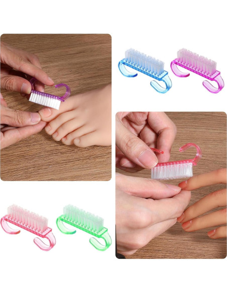 20 Cepillos de Uñas Aeaocvo en 4 Colores - Limpieza Efectiva