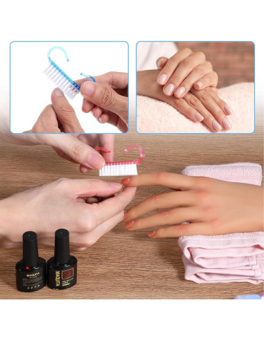 20 Cepillos de Uñas Aeaocvo en 4 Colores - Limpieza Efectiva