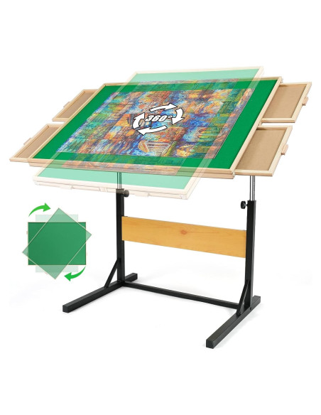 Mesa de Rompecabezas ALL4JIG 1500 Piezas Ajustable Verde