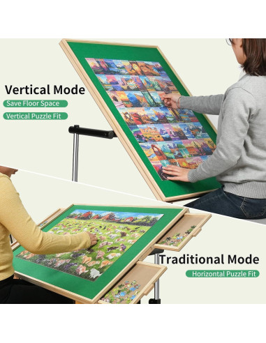 Mesa de Rompecabezas ALL4JIG 1500 Piezas Ajustable Verde