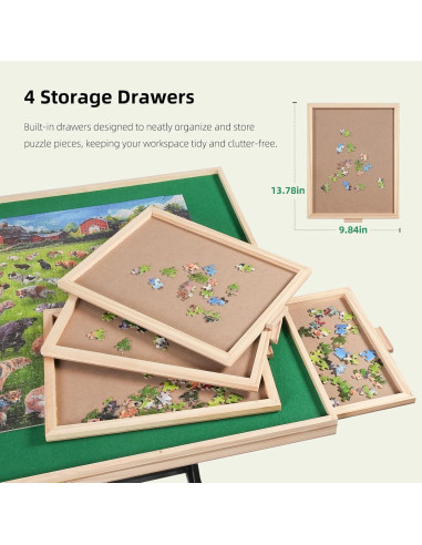 Mesa de Rompecabezas ALL4JIG 1500 Piezas Ajustable Verde