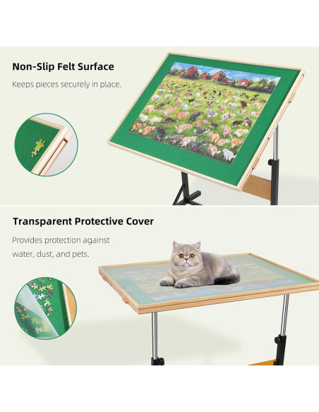 Mesa de Rompecabezas ALL4JIG 1500 Piezas Ajustable Verde