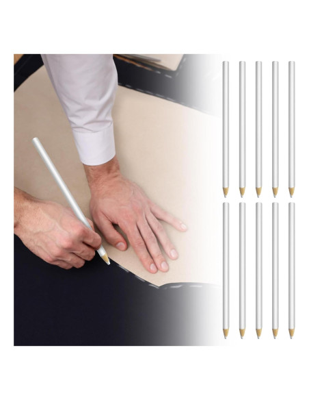 Lápices de Tiza para Tela YFANITI - 10 Piezas Blancos