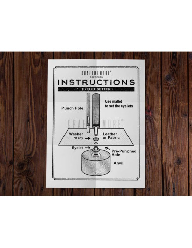 Kit de Herramientas para Ojetes CRAFTMEMORE 3/16" (5mm) - 100 Ojetes