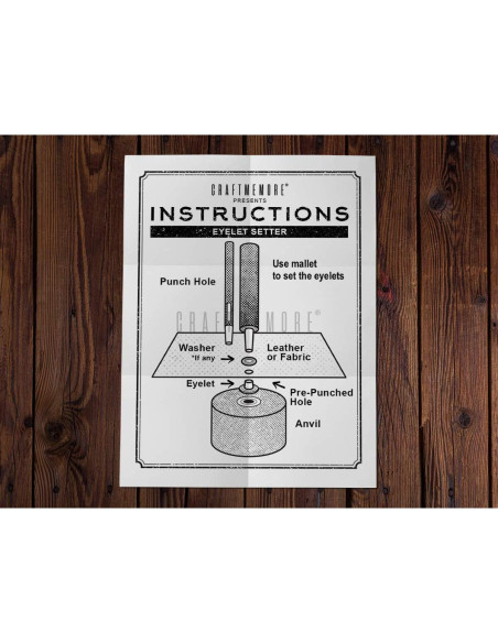 Kit de Herramientas para Ojetes CRAFTMEMORE 3/16" (5mm) - 100 Ojetes