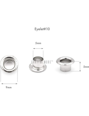 Kit de Herramientas para Ojetes CRAFTMEMORE 3/16" (5mm) - 100 Ojetes