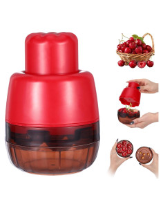 Herramienta Deshuesadora de Cereza 7 en 1 Rojo - Multifuncional