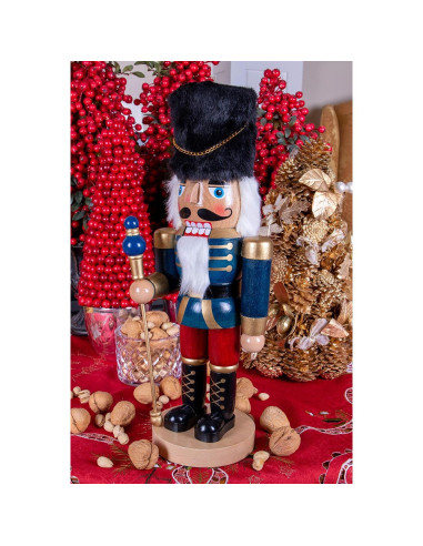 Cascanueces de Madera Tradicional Clever Creations 43 cm Azul