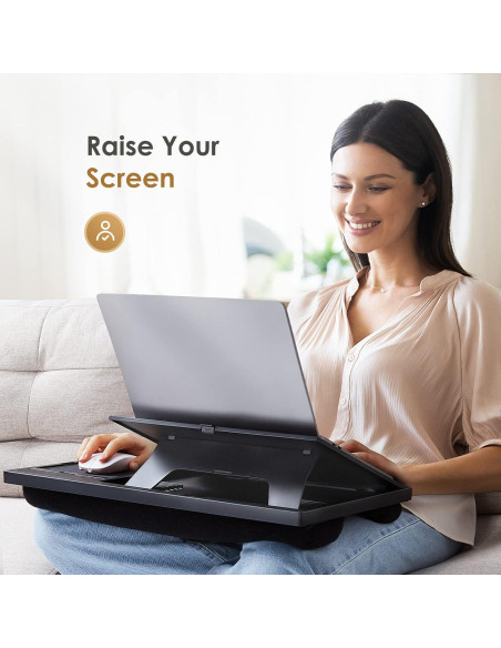 Escritorio Ajustable LORYERGO para Laptop con Cojín Negro