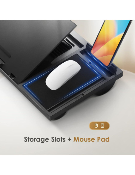 Escritorio Ajustable LORYERGO para Laptop con Cojín Negro