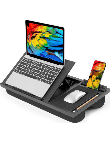 Escritorio Ajustable LORYERGO para Laptop con Cojín Negro